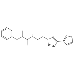 2-phenoxy-N-(2-(3-(thiophen-3-yl)-1H-pyrazol-1-yl)ethyl)propanamide Structure
