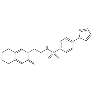 N-(2-(3-oxo-5,6,7,8-tetrahydrocinnolin-2(3H)-yl)ethyl)-4-(1H-pyrazol-1-yl)benzenesulfonamide Structure