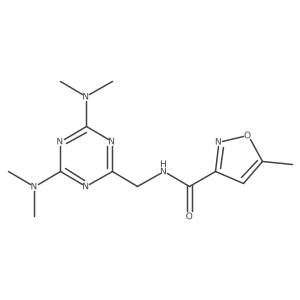 N-((4,6-bis(dimethylamino)-1,3,5-triazin-2-yl)methyl)-5-methylisoxazole-3-carboxamide结构式