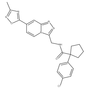 1-(4-chlorophenyl)-N-((7-(3-methyl-1,2,4-oxadiazol-5-yl)-[1,2,4]triazolo[4,3-a]pyridin-3-yl)methyl)cyclopentanecarboxamide Structure