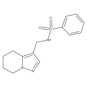 N-((4,5,6,7-tetrahydropyrazolo[1,5-a]pyridin-3-yl)methyl)benzenesulfonamide结构式