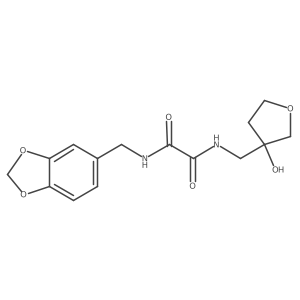 N1-(benzo[d][1,3]dioxol-5-ylmethyl)-N2-((3-hydroxytetrahydrofuran-3-yl)methyl)oxalamide结构式