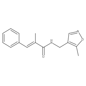 (E)-2-methyl-N-((5-methylisoxazol-4-yl)methyl)-3-phenylacrylamide结构式