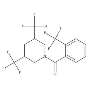 3,5-Bis(trifluoromethyl)-1-[2-(trifluoromethyl)benzoyl]piperidine结构式
