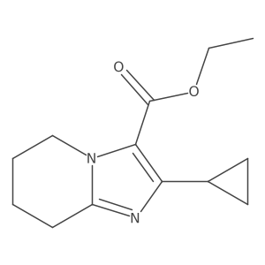 Ethyl 2-cyclopropyl-5H,6H,7H,8H-imidazo[1,2-a]pyridine-3-carboxylate结构式