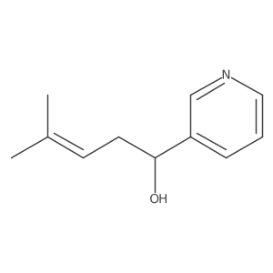 4-Methyl-1-(pyridin-3-yl)pent-3-en-1-ol结构式