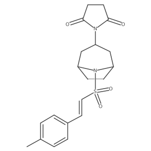 1-((1R,5S)-8-((E)-4-methylstyrylsulfonyl)-8-azabicyclo[3.2.1]octan-3-yl)pyrrolidine-2,5-dione Structure