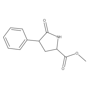 (2S)-Methyl 5-oxo-4-phenylpyrrolidine-2-carboxylate结构式