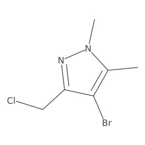 4-bromo-3-(chloromethyl)-1,5-dimethyl-1H-pyrazole Structure