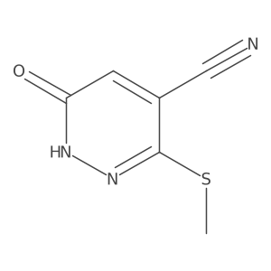 4-Pyridazinecarbonitrile, 1,6-dihydro-3-(methylthio)-6-oxo- Structure