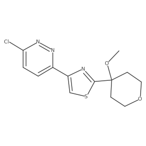 3-Chloro-6-[2-(4-methoxyoxan-4-yl)-1,3-thiazol-4-yl]pyridazine Structure