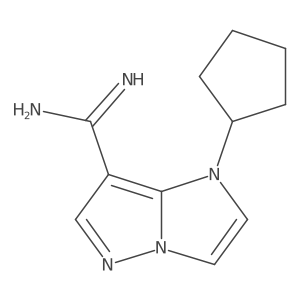 1-cyclopentylimidazo[1,2-b]pyrazole-7-carboxamidine结构式