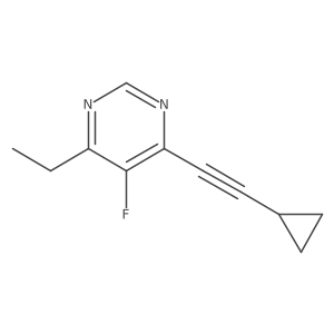 4-(2-Cyclopropylethynyl)-6-ethyl-5-fluoropyrimidine Structure