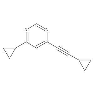 4-Cyclopropyl-6-(2-cyclopropylethynyl)pyrimidine Structure