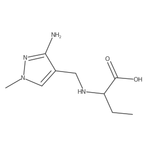 2-{[(3-amino-1-methyl-1H-pyrazol-4-yl)methyl]amino}butanoic acid Structure