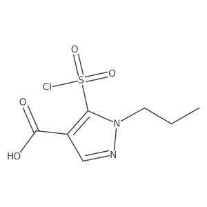 5-(chlorosulfonyl)-1-propyl-1H-pyrazole-4-carboxylic acid结构式