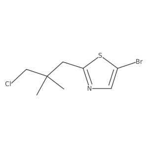 5-Bromo-2-(3-chloro-2,2-dimethylpropyl)-1,3-thiazole结构式