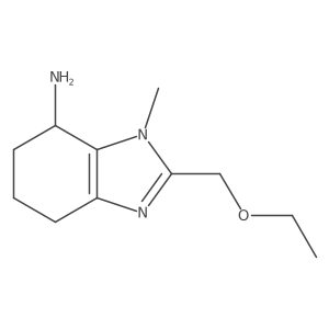 2-(ethoxymethyl)-1-methyl-4,5,6,7-tetrahydro-1H-1,3-benzodiazol-7-amine结构式