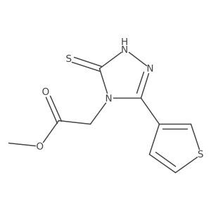 methyl 2-[3-sulfanyl-5-(thiophen-3-yl)-4H-1,2,4-triazol-4-yl]acetate Structure