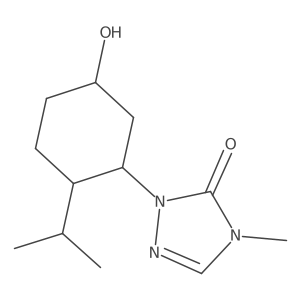 1-[5-hydroxy-2-(propan-2-yl)cyclohexyl]-4-methyl-4,5-dihydro-1H-1,2,4-triazol-5-one Structure