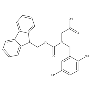 2-{[(5-chloro-2-hydroxyphenyl)methyl]({[(9H-fluoren-9-yl)methoxy]carbonyl})amino}acetic acid结构式