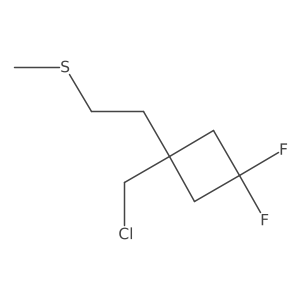 1-(Chloromethyl)-3,3-difluoro-1-[2-(methylsulfanyl)ethyl]cyclobutane Structure