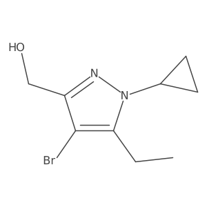 (4-bromo-1-cyclopropyl-5-ethyl-1H-pyrazol-3-yl)methanol Structure
