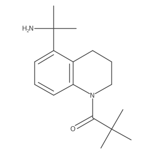 1-[5-(2-Aminopropan-2-yl)-1,2,3,4-tetrahydroquinolin-1-yl]-2,2-dimethylpropan-1-one结构式