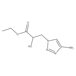 ethyl 3-(4-amino-1H-1,2,3-triazol-1-yl)-2-hydroxypropanoate结构式