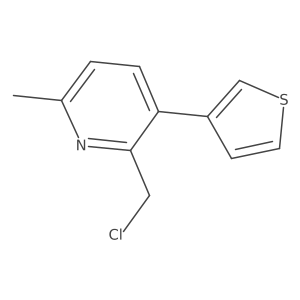 2-(Chloromethyl)-6-methyl-3-(thiophen-3-yl)pyridine Structure
