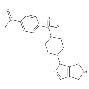 1-(4-nitrobenzenesulfonyl)-4-{1H,4H,5H,6H-pyrrolo[3,4-c]pyrazol-1-yl}piperidine Structure