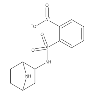 rac-N-[(1R,2S,4S)-7-azabicyclo[2.2.1]heptan-2-yl]-2-nitrobenzene-1-sulfonamide结构式