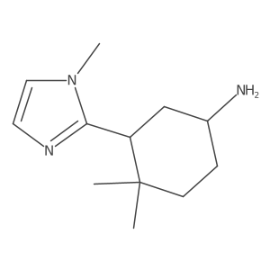 4,4-dimethyl-3-(1-methyl-1H-imidazol-2-yl)cyclohexan-1-amine Structure