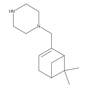 1-({6,6-Dimethylbicyclo[3.1.1]hept-2-en-2-yl}methyl)piperazine结构式