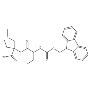 2-[2-({[(9H-fluoren-9-yl)methoxy]carbonyl}amino)butanamido]-2-(methoxymethyl)butanoic acid Structure