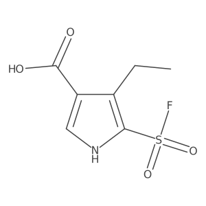 4-ethyl-5-(fluorosulfonyl)-1H-pyrrole-3-carboxylic acid Structure