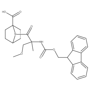 7-[2-({[(9H-fluoren-9-yl)methoxy]carbonyl}amino)-3-methoxy-2-methylpropanoyl]-7-azabicyclo[2.2.1]heptane-1-carboxylic acid Structure