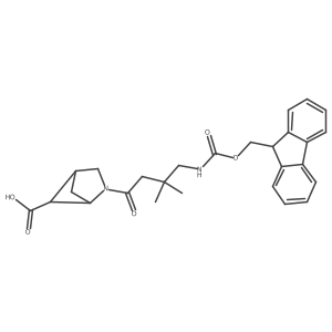 2-[4-({[(9H-fluoren-9-yl)methoxy]carbonyl}amino)-3,3-dimethylbutanoyl]-2-azabicyclo[2.1.1]hexane-5-carboxylic acid Structure