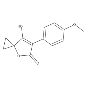 7-Hydroxy-6-(4-methoxyphenyl)-4-oxaspiro[2.4]hept-6-en-5-one结构式