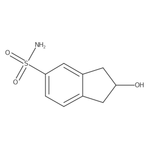 2-hydroxy-2,3-dihydro-1H-indene-5-sulfonamide结构式