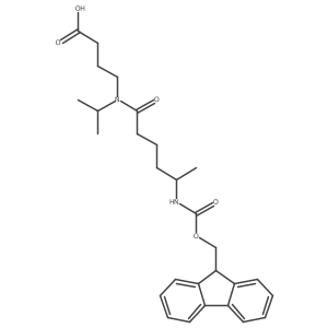 4-[5-({[(9H-fluoren-9-yl)methoxy]carbonyl}amino)-N-(propan-2-yl)hexanamido]butanoic acid结构式