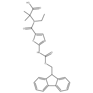 2-{N-ethyl-1-[2-({[(9H-fluoren-9-yl)methoxy]carbonyl}amino)-1,3-thiazol-5-yl]formamido}-2-methylpropanoic acid Structure