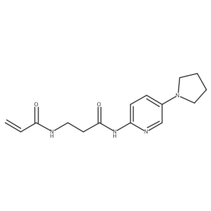 N-(2-{[5-(pyrrolidin-1-yl)pyridin-2-yl]carbamoyl}ethyl)prop-2-enamide结构式