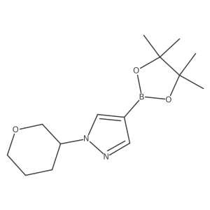 (1-(Tetrahydro-2H-pyran-3-YL)-1H-pyrazol-4-YL)boronic acid pinacol ester Structure