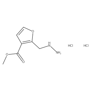 Methyl 2-(hydrazinylmethyl)furan-3-carboxylate dihydrochloride结构式