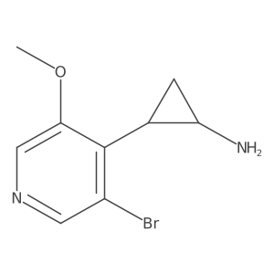rac-(1R,2S)-2-(3-bromo-5-methoxypyridin-4-yl)cyclopropan-1-amine Structure