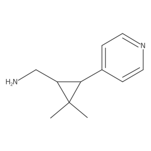 rac-[(1R,3R)-2,2-dimethyl-3-(pyridin-4-yl)cyclopropyl]methanamine Structure
