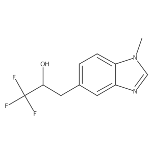 1,1,1-trifluoro-3-(1-methyl-1H-1,3-benzodiazol-5-yl)propan-2-ol结构式