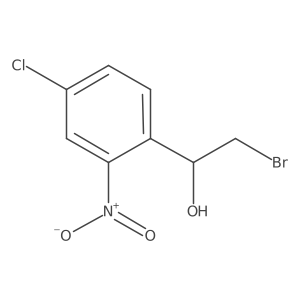 2-Bromo-1-(4-chloro-2-nitrophenyl)ethan-1-ol结构式