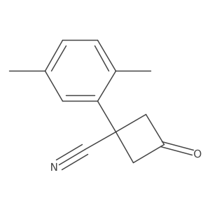 1-(2,5-Dimethylphenyl)-3-oxocyclobutane-1-carbonitrile Structure